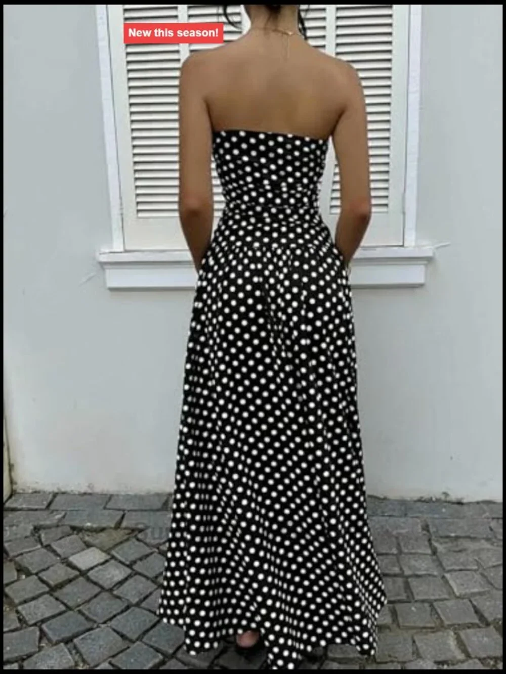 N/A strapless polka